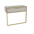 Polka Konzol, Zena Home, 90x38.5x76.8 cm, aranyszín/fehér