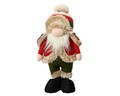 Gnome w hat w stripes Dísz, Decoris, 19x12x40 cm, poliészter, színes