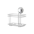 Fürdőszoba kiegészítők tartó, Bestlock, Tömörítő, 18,5x13,2x20,3cm, króm / ABS / műanyag (TPU), ezüst
