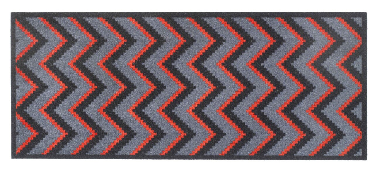 Delos konyhai szőnyeg, Decorino, 50x120 cm, poliészter, szürke/piros