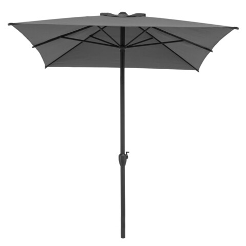 Calpe Téglalap alakú napernyő forgókarral, L.200 l.300 H.259 cm, alumínium, fekete/szürke