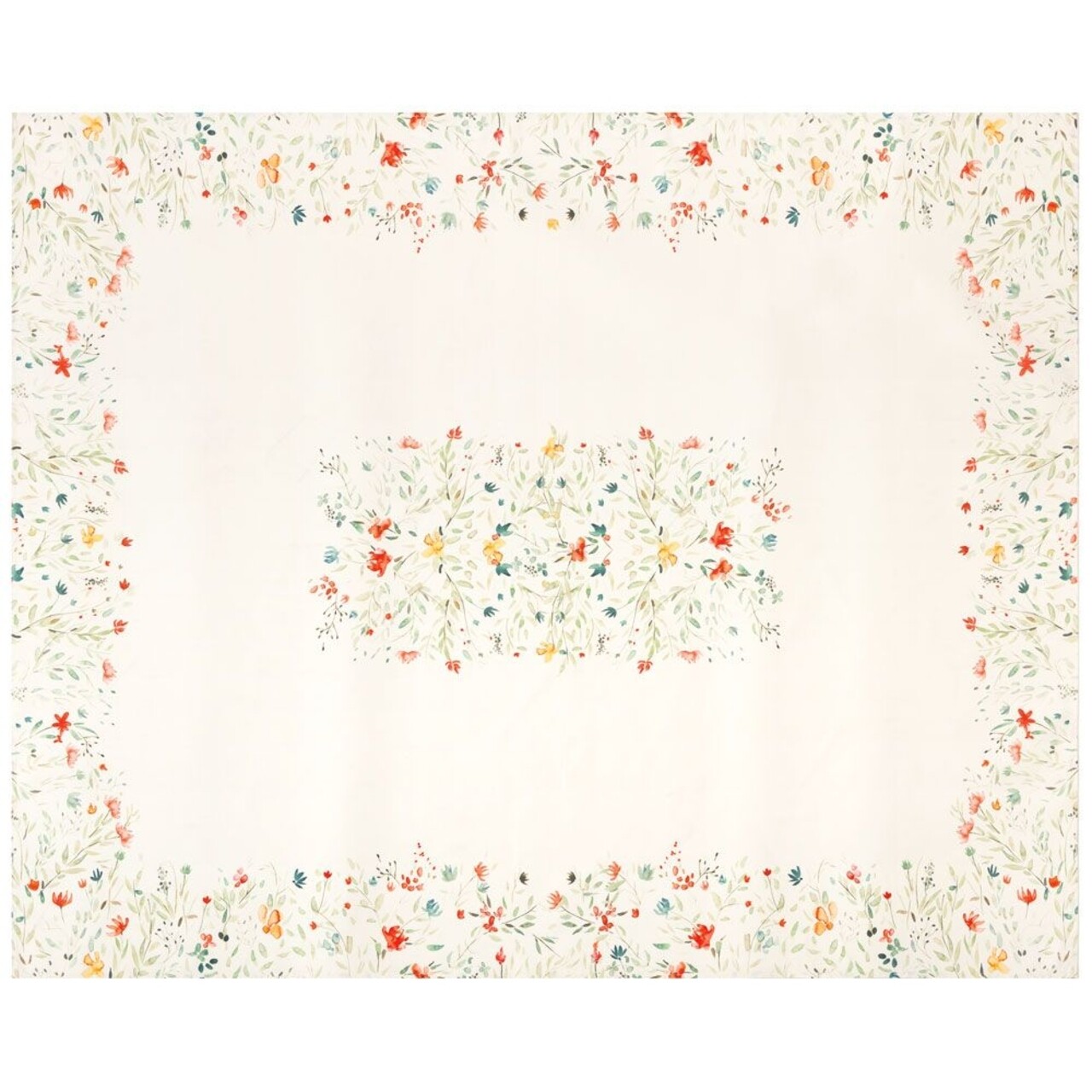 Pastel Flowers Terítő, Ambition, 130x160 Cm, Poliészter, Sokszínű