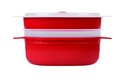 Dupla mikrohullámú pároló, Snips Steamer, 4 L, polipropilén, piros
