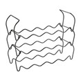 Metaltex 3 Állvány 12 db Borospalacknak, Lava TouchTherm, 45 x 15 x 15 cm, fém