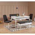 Bancheta Vina 1053 - Anthracite, White, Vella, 110x40x51 cm