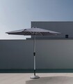 Vienna Terasz/kerti napernyő, Bizzotto, Ø300 cm, oszlop Ø48 mm, alumínium/poliészter, sötétszürke
