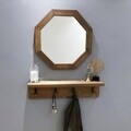 Set oglinda si cuier V104, Neostill, 60 cm/80 x 18 cm, walnut