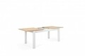 Kihúzható asztal, Finori, Bergen 50, 160 - 215 x 75 x 90 cm, forgácslap / MDF, tölgy / fehér