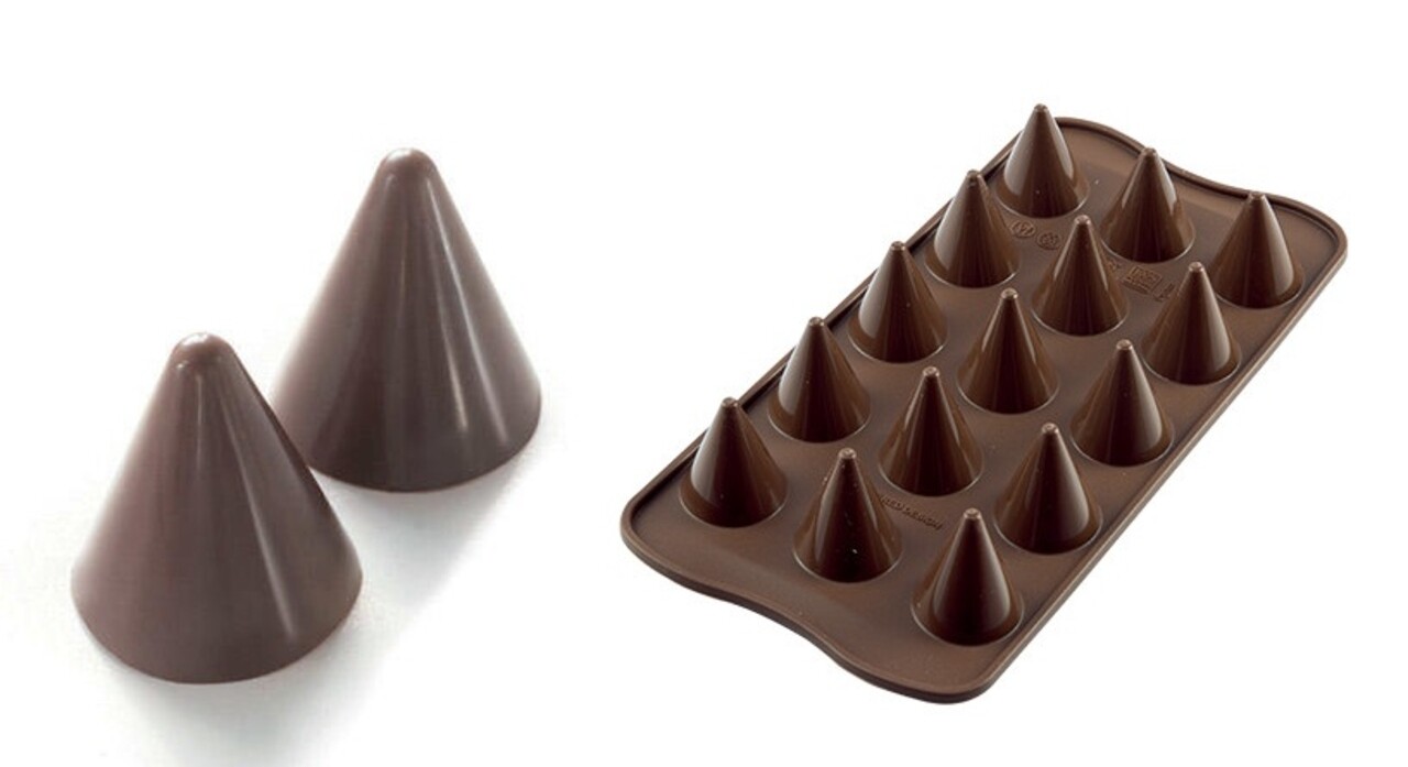 Kono Szilikon Sütőforma, Silikomart Easy Choco, 15 Forma, Ø2,6 X 2,8 Cm