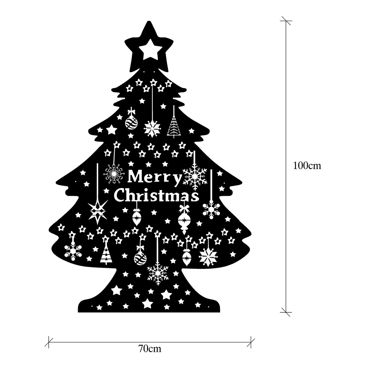 Tanelorn Fénydekoráció, XMASBLACK-031, 70x100 Cm, Fém, Fekete