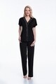 Pizsama hosszú nadrággal nőknek, Luisa Moretti, LMS-3045, 100% bambusz, fekete, 38/40 méret - M
