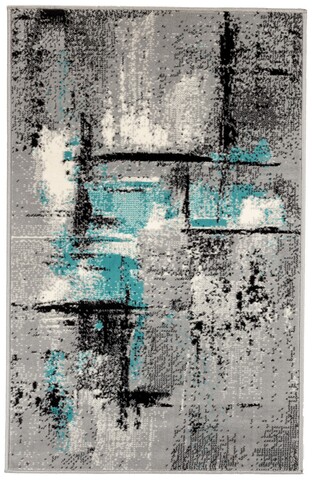 Barad Szőnyeg, Decorino, 190x280 cm, polipropilén, szürke/kék