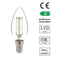 LED Izzó, Sage, E14 Düz - White, E14, 4 W, 6500K, 450 Lm, üveg