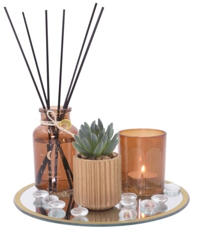 Luna sol Aromaterápia szett, 6 darabos, üveg, naranncsárga