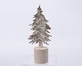Tree on wooden stand, Decoris Dekoráció 10x6x24 cm, fém