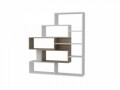 Biblioteca Wooden Art, Marla White Walnut, 139.1x151.2x25 cm