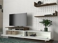 Nirvana TV Komód 2 polccal, Furny Home, 180x35.6x40 cm, fehér/barna