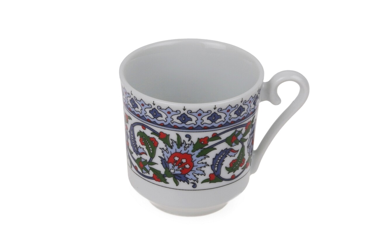 6 Csésze + 6 Tányér Készlet, Kutahya Porselen, GZ12KT601860, 50 Ml, Porcelán, Többszínű