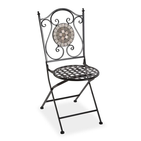 Natúr görög kerti szék, Versa, 35x50x92 cm, fém