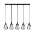 Fetiye csillár N-1114, Noor, 85 x 112 cm, 5 x E27, 100 W, fekete
