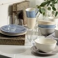 Reggeli szett 12 darab, mint a Villeroy & Boch, Color Loop Stone, prémium porcelán, szürke
