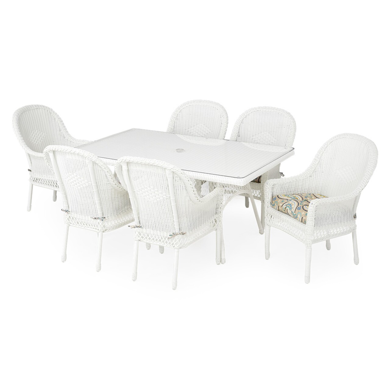 Maison susan 6 db szék és asztal, acél, fehér/színes