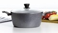 Silverstone Edény fedővel, Ambition, 2,3 L, 20 cm, alumínium, Qualum Stone