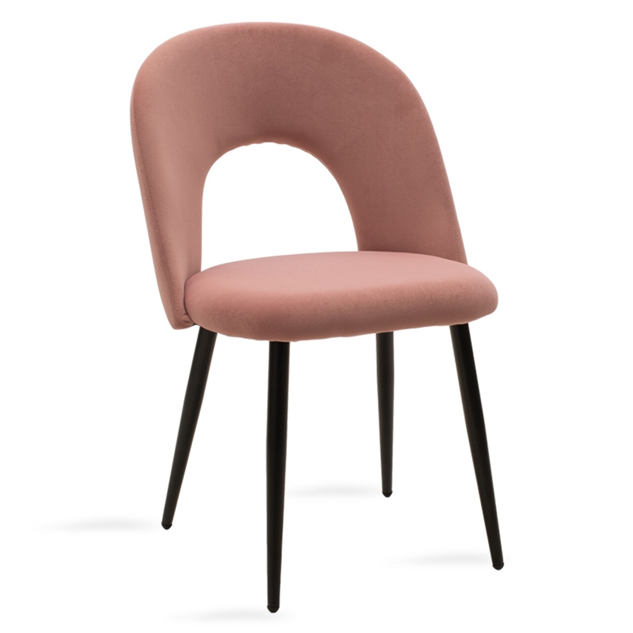 Jonah szék, Pakoworld, 55x57x85 cm, fém / bársony, rózsaszín