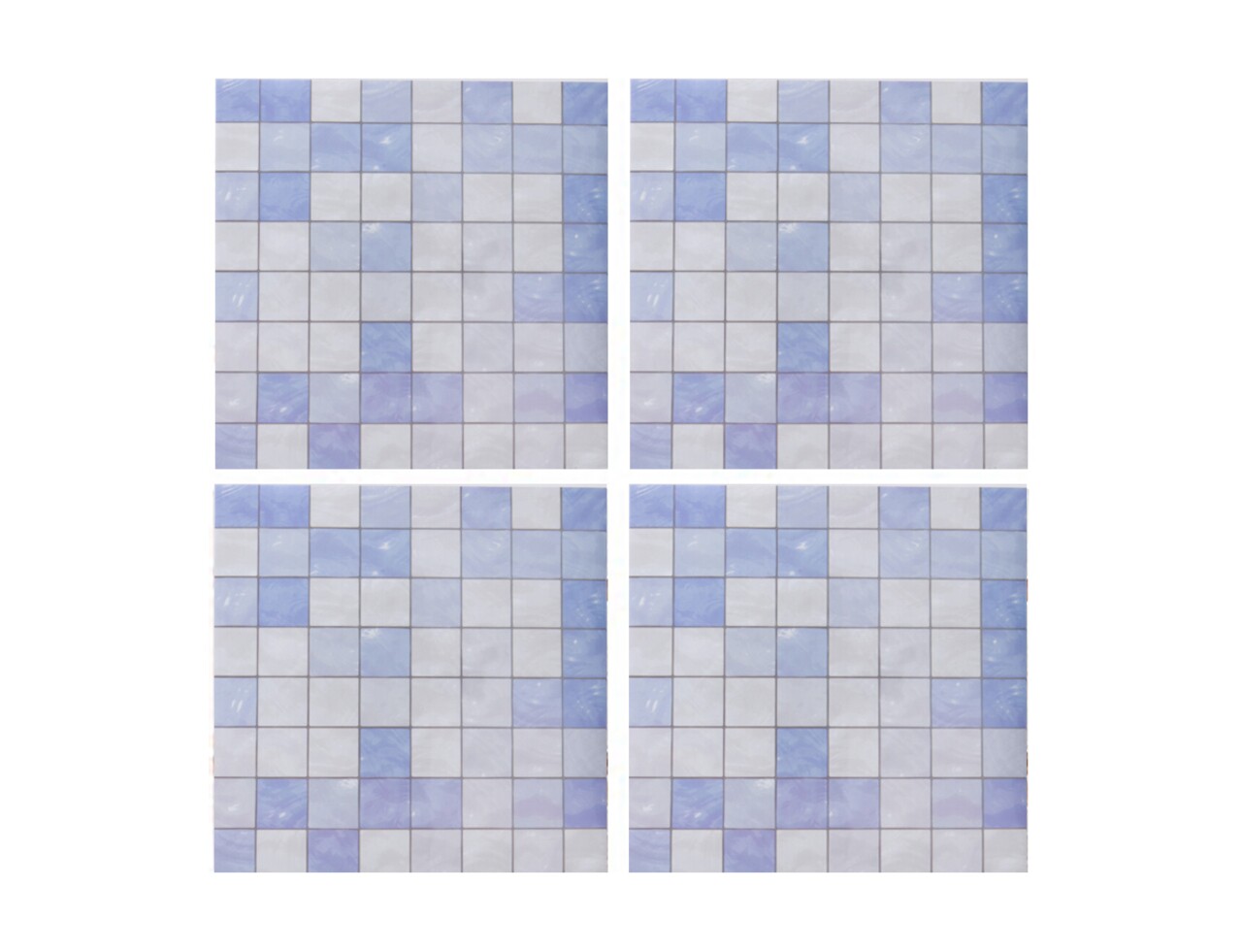Plaid Öntapadós matrica, 15x15 cm, 8 darabos, polipropilén, kék