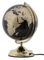 Globe Globe fénydekoráció, Mauro Ferretti, Ø25x38 cm, 1 x 40W, fekete / arany