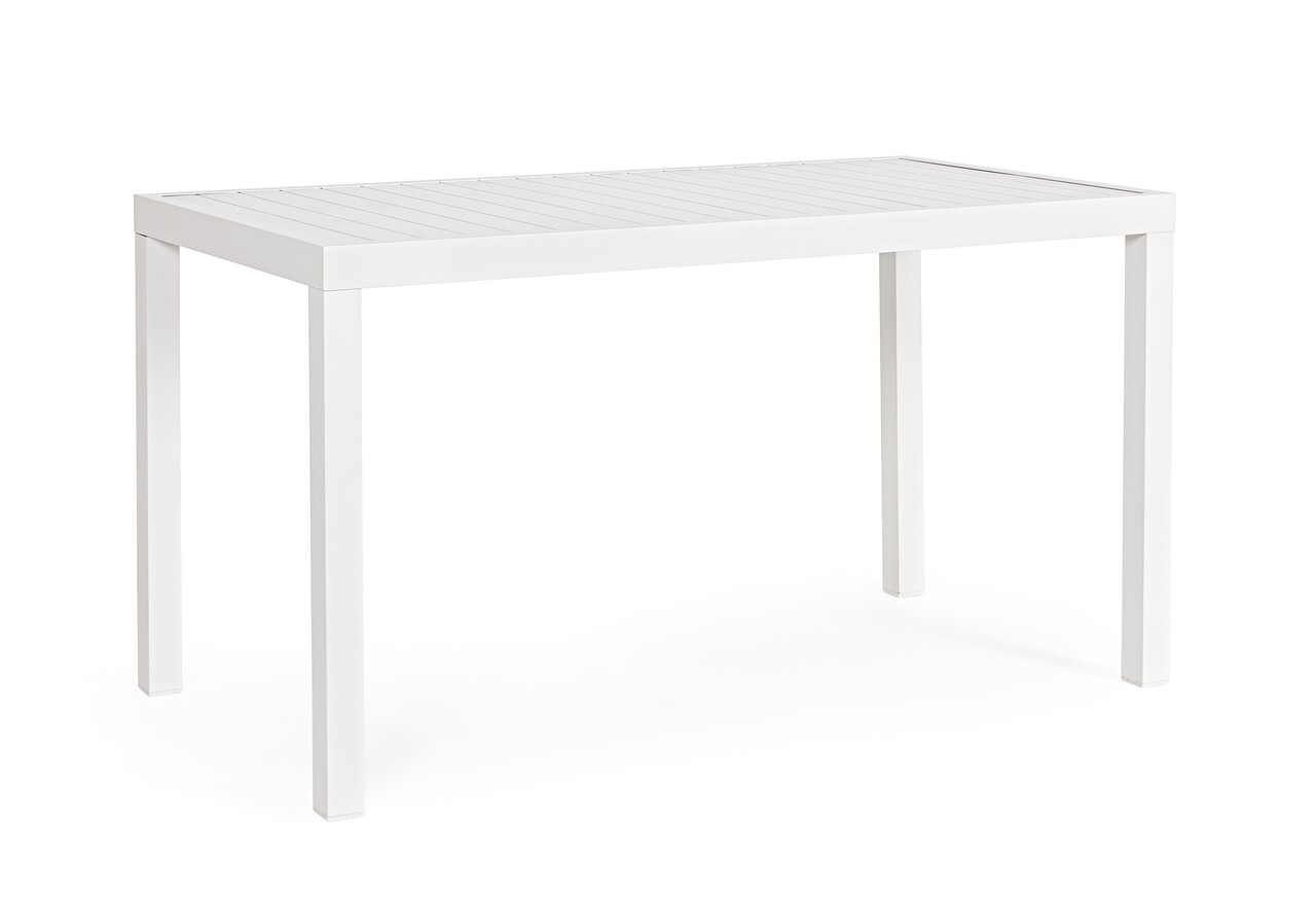 Hilde Kerti asztal, Bizzotto, 130 x 68 x 75 cm, alumínium, fehér