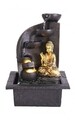 Buddha right Dísz kút, 21.5x18x30 cm, poliszton, fekete