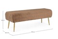 Selena Pad, Bizzotto, 2 személyes, 129x45.5x48 cm, bársony, bronzszín