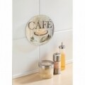 Cafe Forróedény alátét, Wenko, Ø 20 cm, üveg / szilikon, fekete / piros