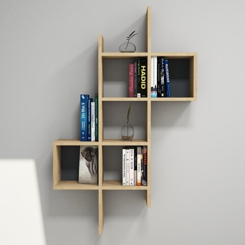 Keno Fali polc, Puqa Design, 78,6x20x125 cm, zafír