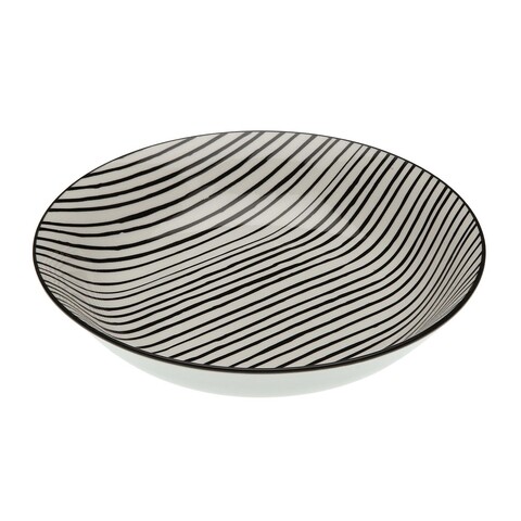 Black Line Mélytányér, Versa, Ø 20.5 cm, porcelán, fekete