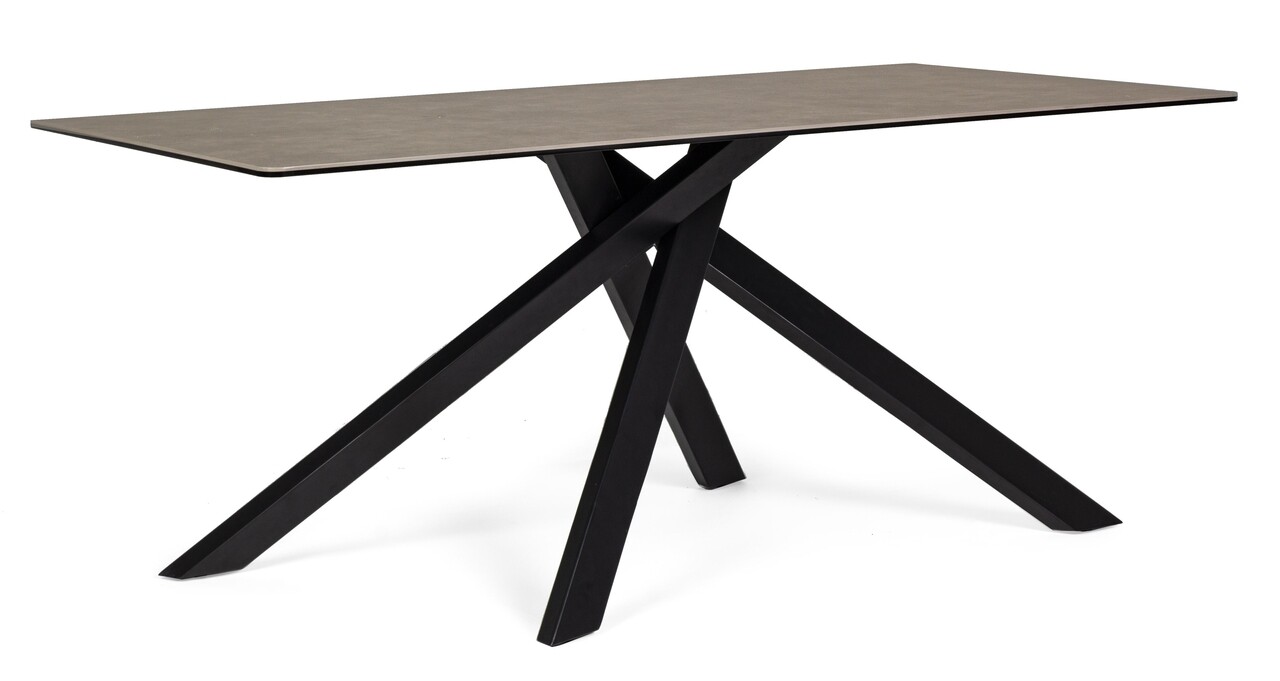 Messier Asztal, Bizzotto, 180 x 90 x 76 cm, acél/kerámia/edzett üveg