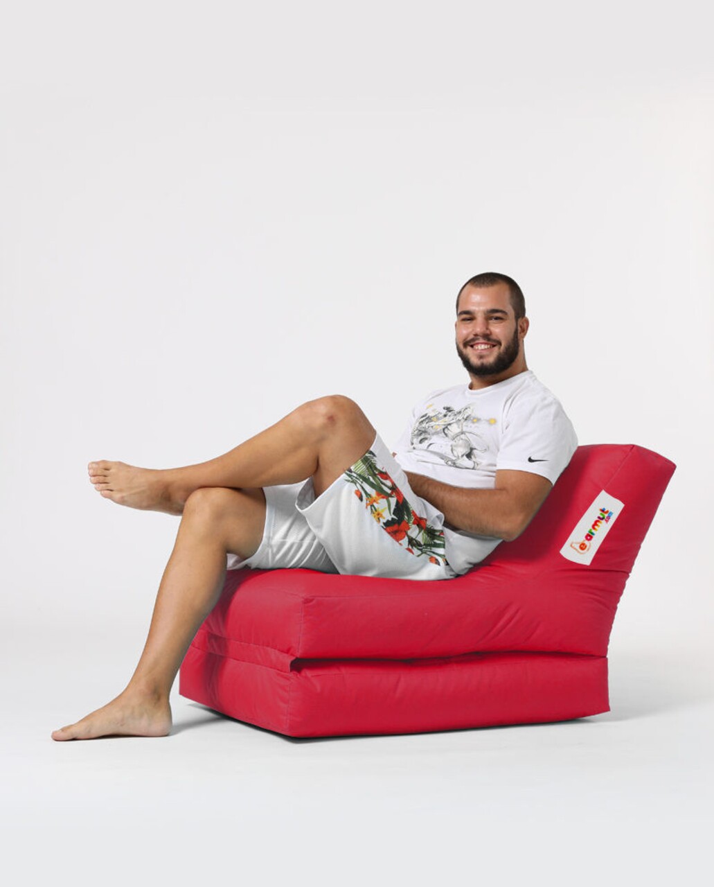 Siesta Kihúzható Fotel, Ferndale Bean Bag, 55 - 180 Cm, Vízhatlan Poliészter, Piros