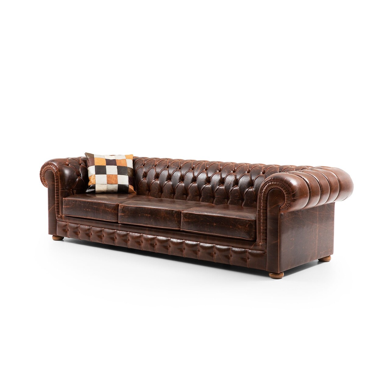 Cupon négyszemélyes kanapé, ndesign, 276x100x78 cm, fa, barna