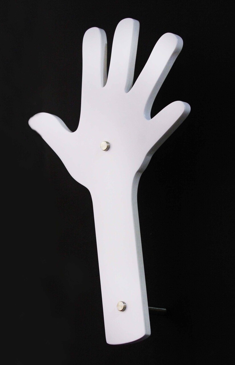 Hand Shape Fogas, Mauro Ferretti, 40x26 Cm, MDF, Fehér