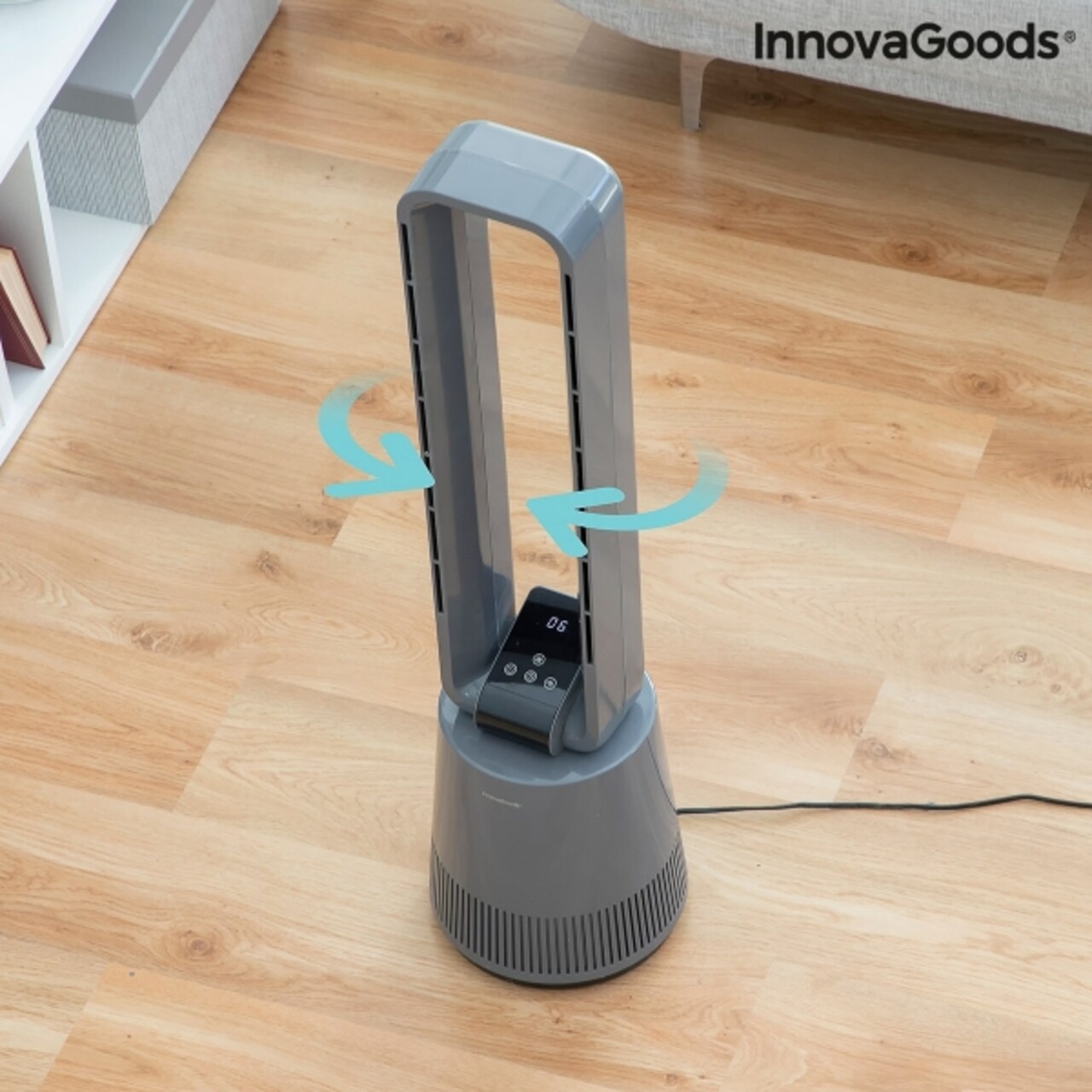 Bloho InnovaGoods Lapát Nélküli Ventilátor Tisztító Szűrővel és Távirányítóval, Ø23 X 97 Cm