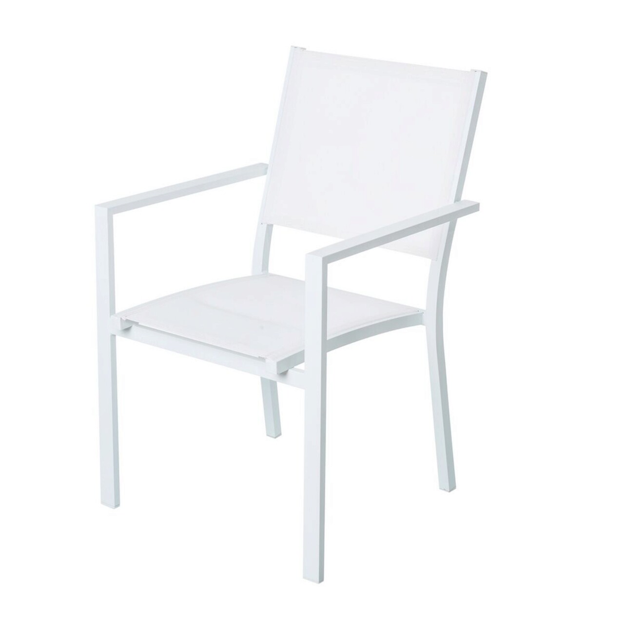 Bigbuy home thais kerti szék, 55.2 x 60.4 x 86 cm, alumínium, fehér