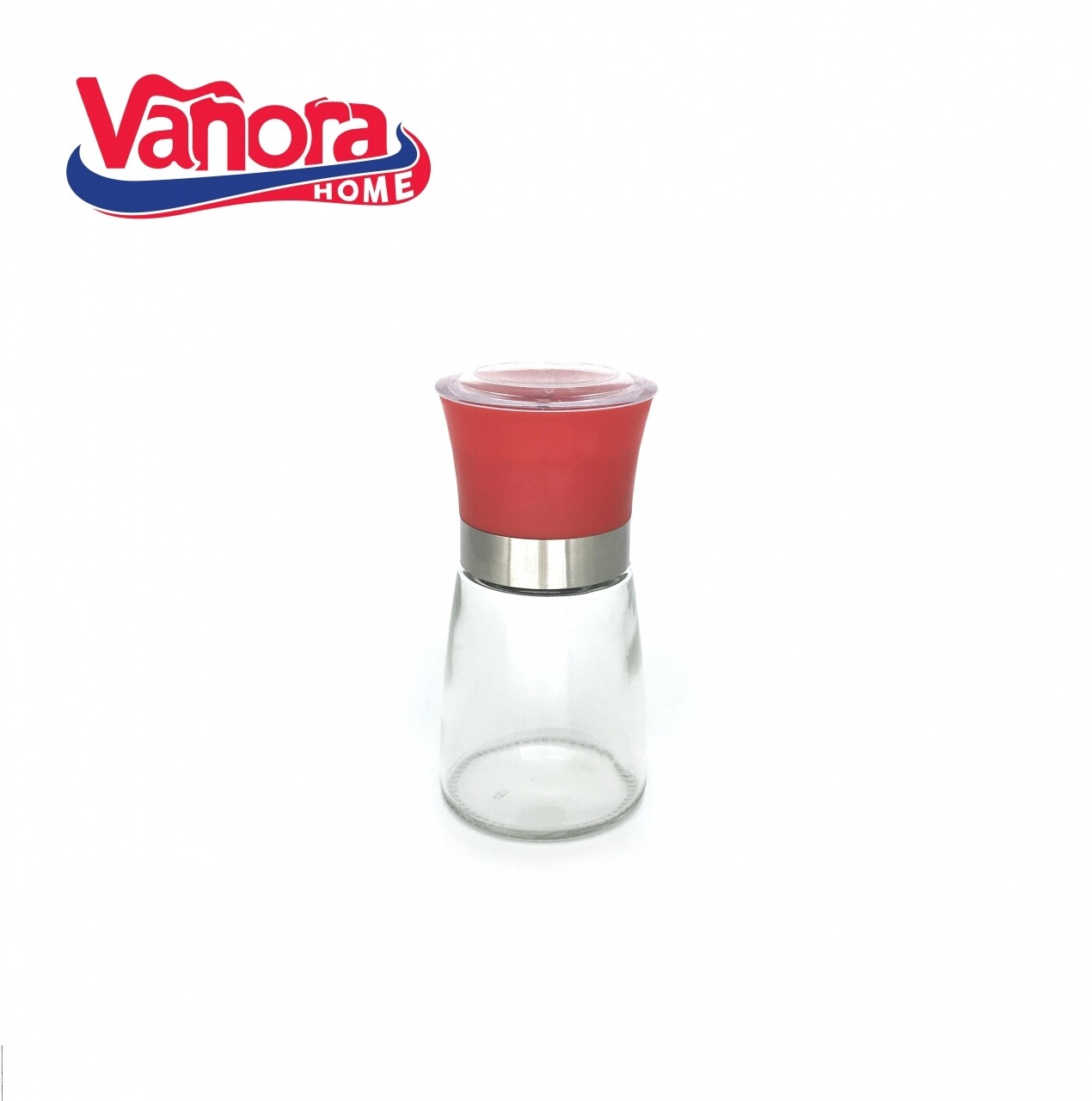 Vanora só / bors daráló, üveg / műanyag, 160 ml, piros