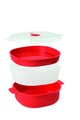 Dupla mikrohullámú pároló, Snips Steamer, 4 L, polipropilén, piros