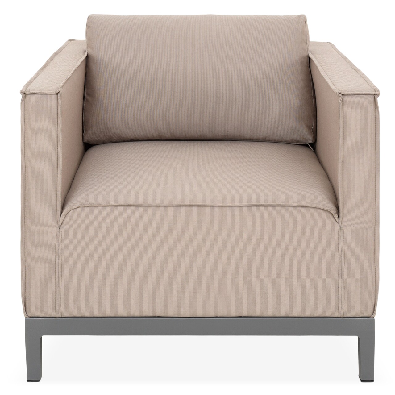 Maison eon fotel, l.85 l.78 h.67 cm, alumínium, szürke