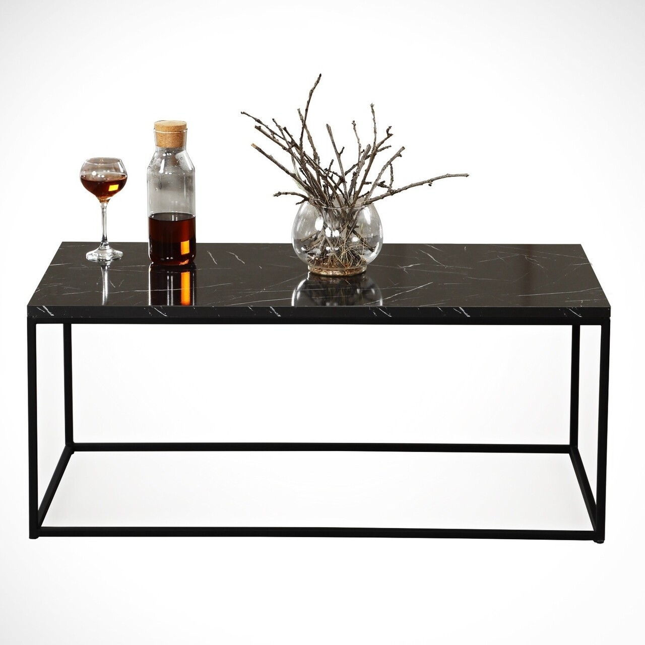 Cosco Royal Kávézóasztal, Comforty, 95x55x43 cm, fekete/fehér