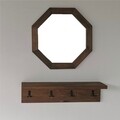 Set oglinda si cuier V104, Neostill, 60 cm/80 x 18 cm, walnut