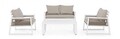 Set mobilier de gradina 4 piese, Captiva, Bizzotto, alb