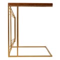 Geometric Kávézóasztal, Creaciones Meng, 45x35x55 cm, fenyőfa/vas