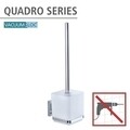 Öntapadó támogatással WC kefe, Wenko, Quadro Vacuum-Loc®, 9,5 x 37 x 12,5 cm, rozsdamentes acél/műanyag
